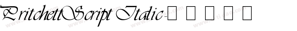 PritchettScript Italic字体转换